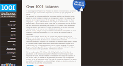 Desktop Screenshot of 1001italianen.nl